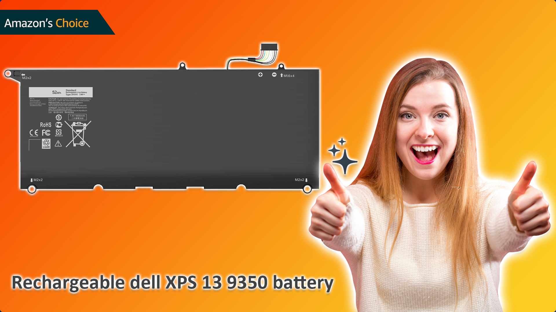 Amazon.com: Menlonigt XPS 13 9350 9343 JD25G 90V7W Battery for